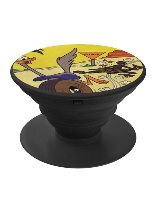 BP Road Runner Printed Pop Socket Phone Holder Yellow/Grey/Black - Image 1