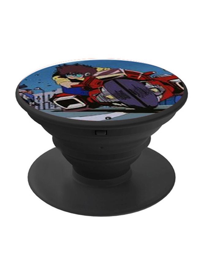 بي بي حامل هاتف على شكل مقبض أصابع منبثق بطبعة رسومات كرتونية أزرق/أحمر/أسود - Image 1