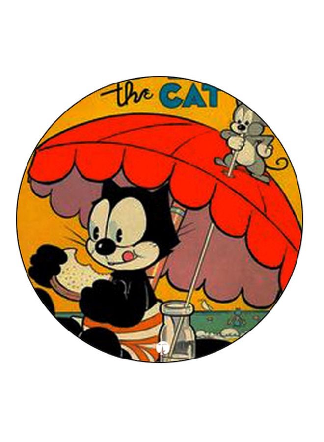 BP Cartoon Cat Printed Pop Socket Phone Holder Orange/Red/Black - Image 2