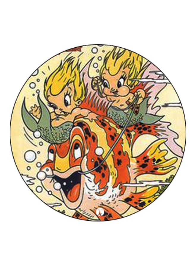 BP Cartoon Fish Printed Pop Socket Phone Holder Yellow/Green/Black - Image 2