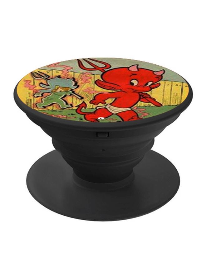 BP Cartoon Printed Pop Socket Phone Holder Red/Green/Black - Image 1