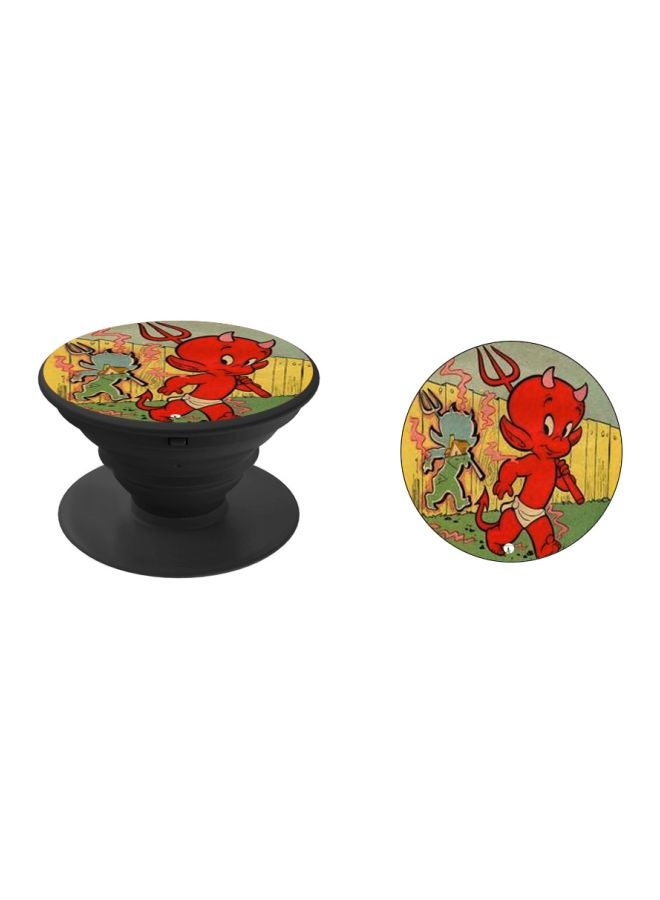 BP Cartoon Printed Pop Socket Phone Holder Red/Green/Black - Image 2