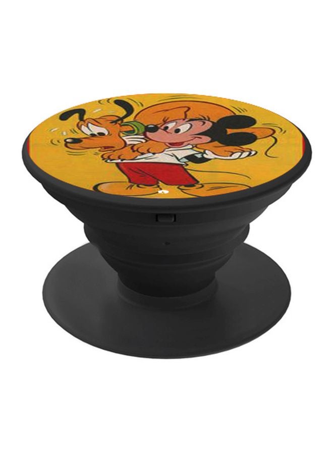 BP Mickey Mouse Printed Pop Socket Phone Holder Yellow/Red/Black - Image 1