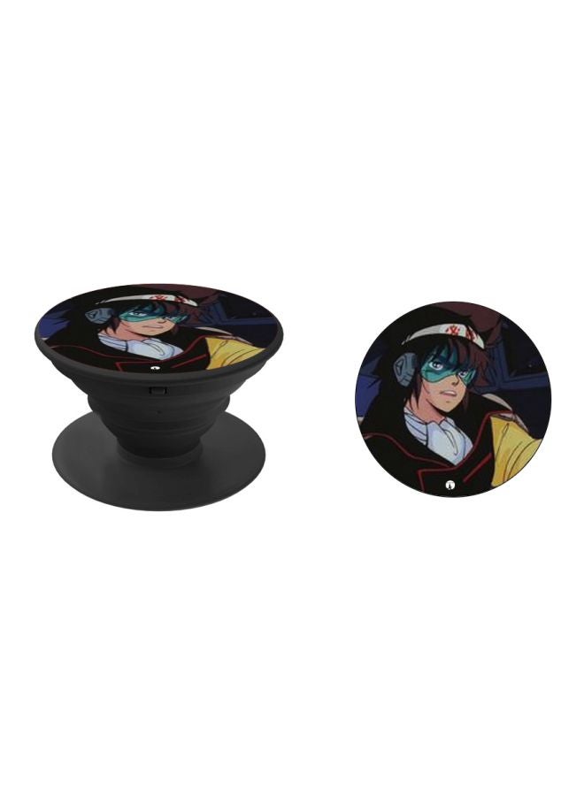 BP Anime Printed Pop Socket Phone Holder Blue/Yellow/Black - Image 2