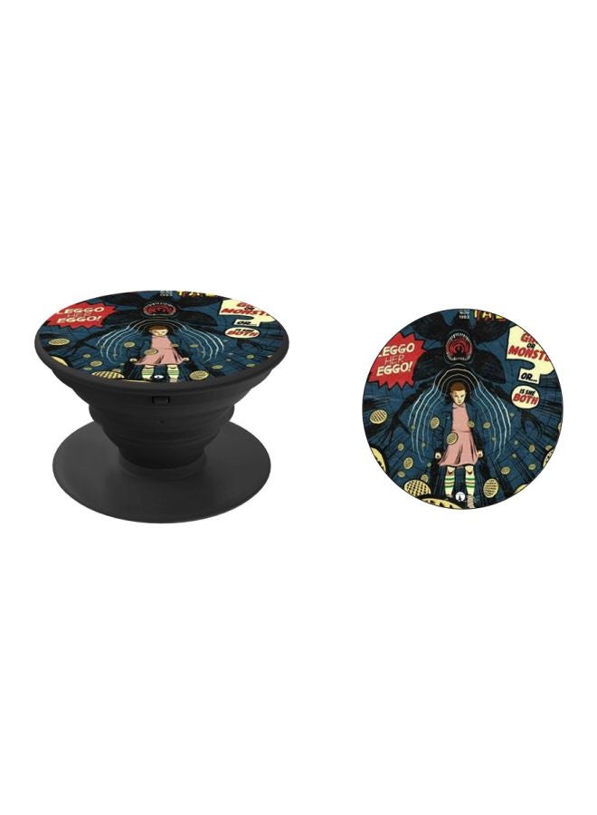 بي بي حامل هاتف بوب سوكيت بطبعة من مسلسل "Stranger Things" الأسود/ الوردي/ الأزرق - Image 2