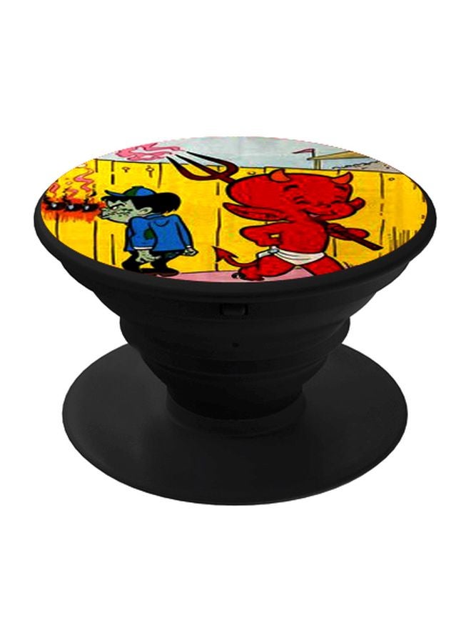 BP Baby Devil Printed Pop Socket Phone Holder Red/Yellow/Black - Image 1