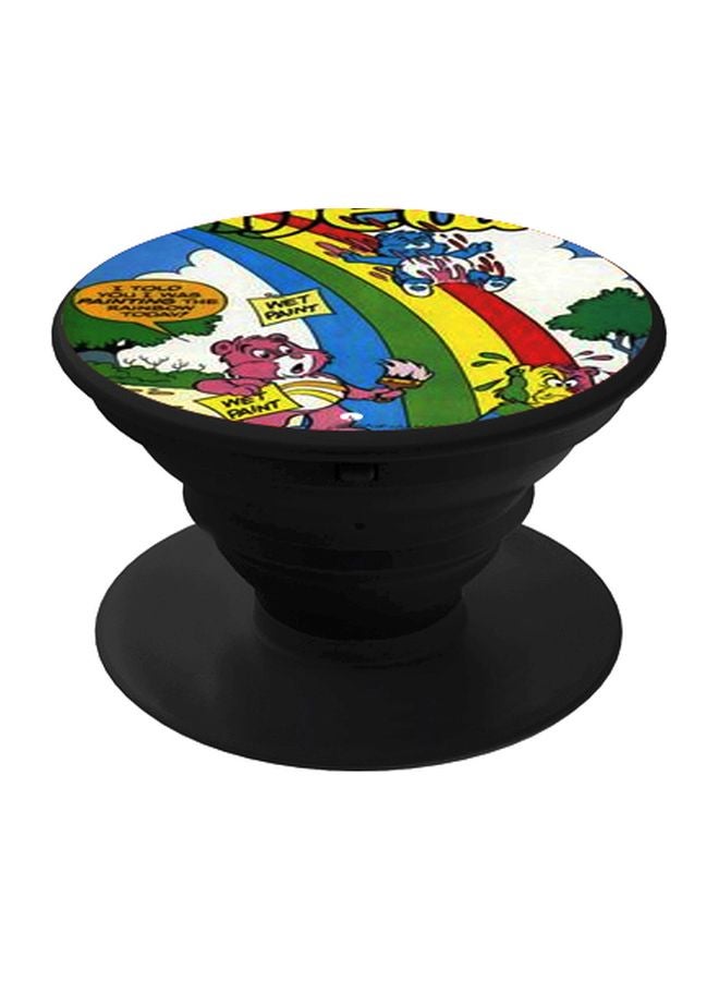 BP Teddy Printed Pop Socket Phone Holder Blue/Red/Black - Image 1