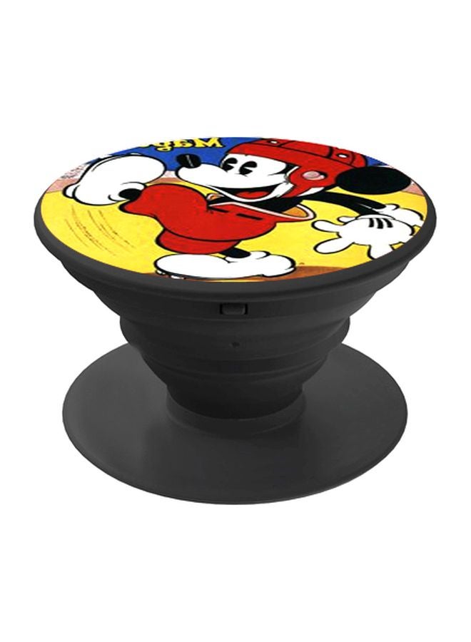 BP Mickey Mouse Printed Pop Socket Phone Holder Yellow/Red/Black - Image 1