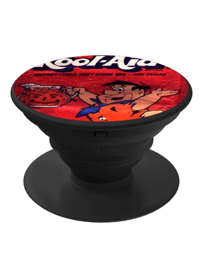 بي بي حامل هاتف على شكل مقبض أصابع منبثق بطبعة رسومات كرتونية أسود / أزرق/ أبيض/ أحمر - Image 1