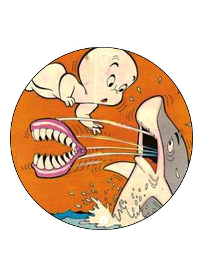 بي بي حامل هاتف على شكل مقبض أصابع منبثق بطبعة رسومات كرتونية برتقالي/ بيج/ أسود - Image 2