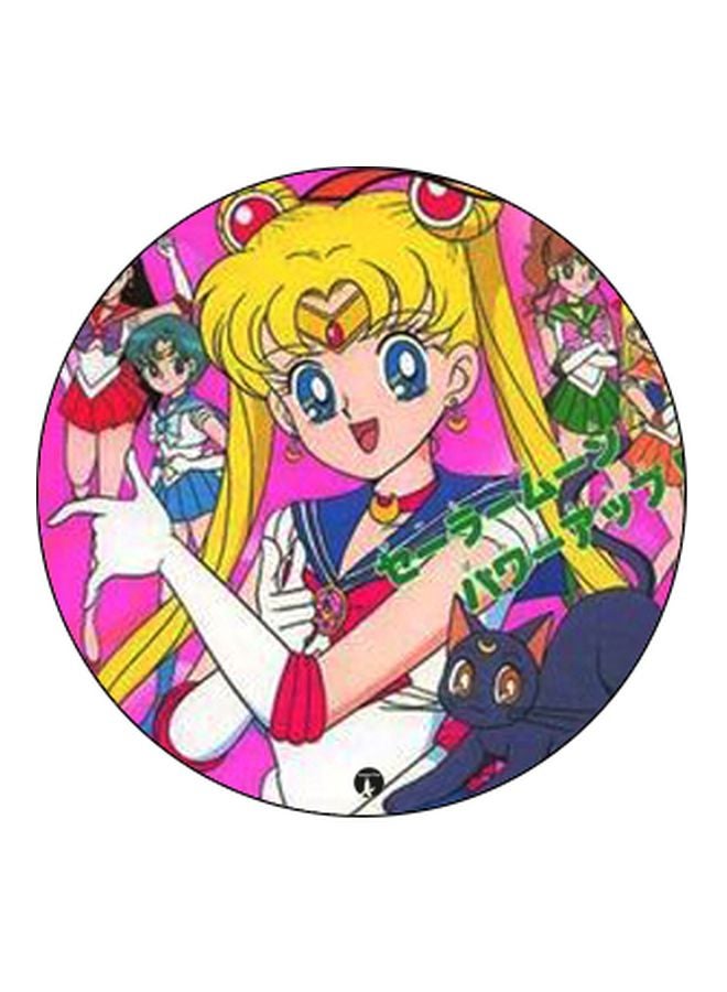 بي بي حامل هاتف على شكل مقبض أصابع منبثق بطبعة رسومات كرتونية وردي/ أصفر/ أسود - Image 2