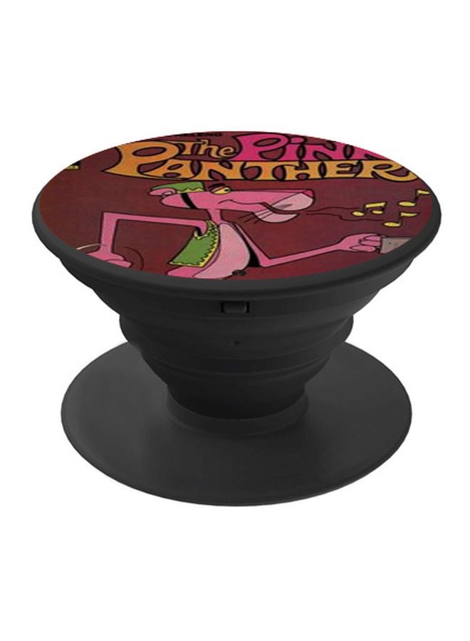 بي بي حامل هاتف على شكل مقبض أصابع منبثق بطبعة رسومات كرتونية بني/وردي/أسود - Image 1