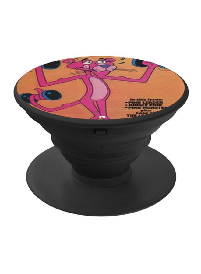 BP Cartoon Printed Pop Socket Phone Holder Pink/Orange/Black - Image 1