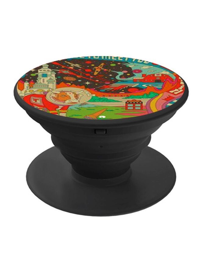 BP Cartoon Printed Pop Socket Phone Holder Green/Red/Black - Image 1