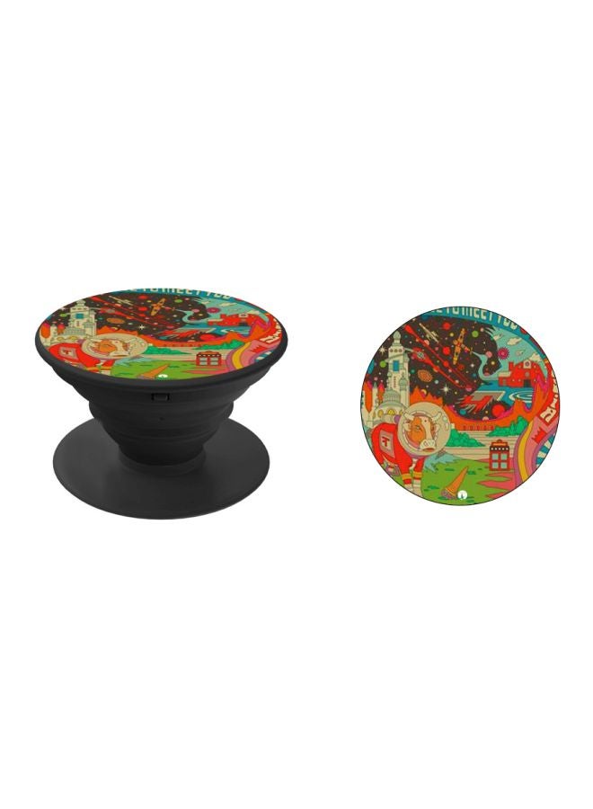 BP Cartoon Printed Pop Socket Phone Holder Green/Red/Black - Image 2