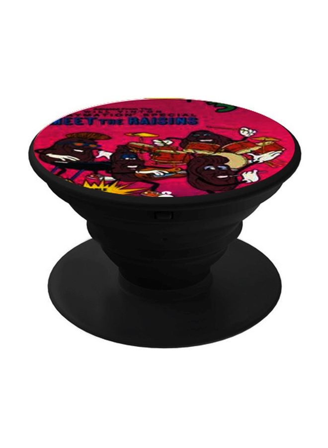 BP Cartoon Printed Pop Socket Phone Holder Pink/Brown/Black - Image 1