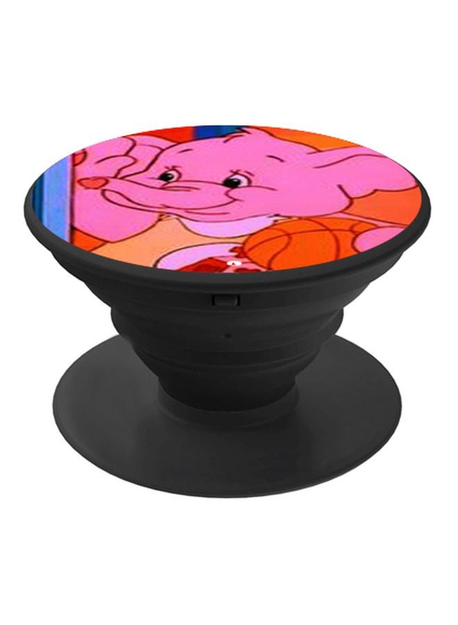 BP Baby Elephant Printed Pop Socket Phone Holder Pink/Orange/Black - Image 1