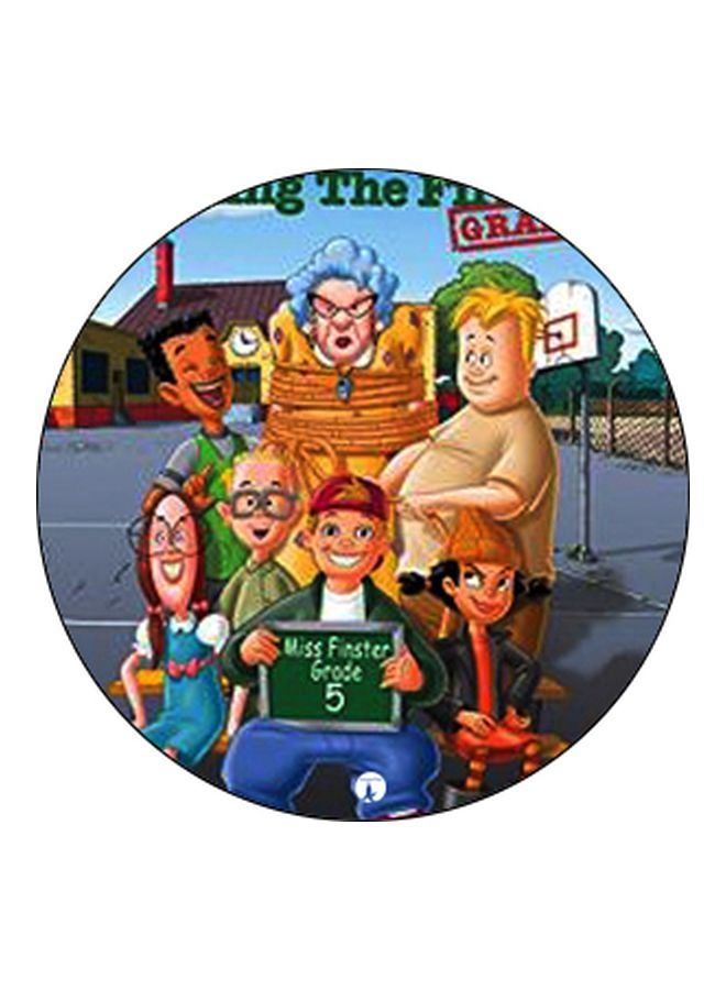 BP Recess: Taking The 5th Grade Cartoon Printed Pop Socket Phone Holder Blue/Yellow/Black - Image 2