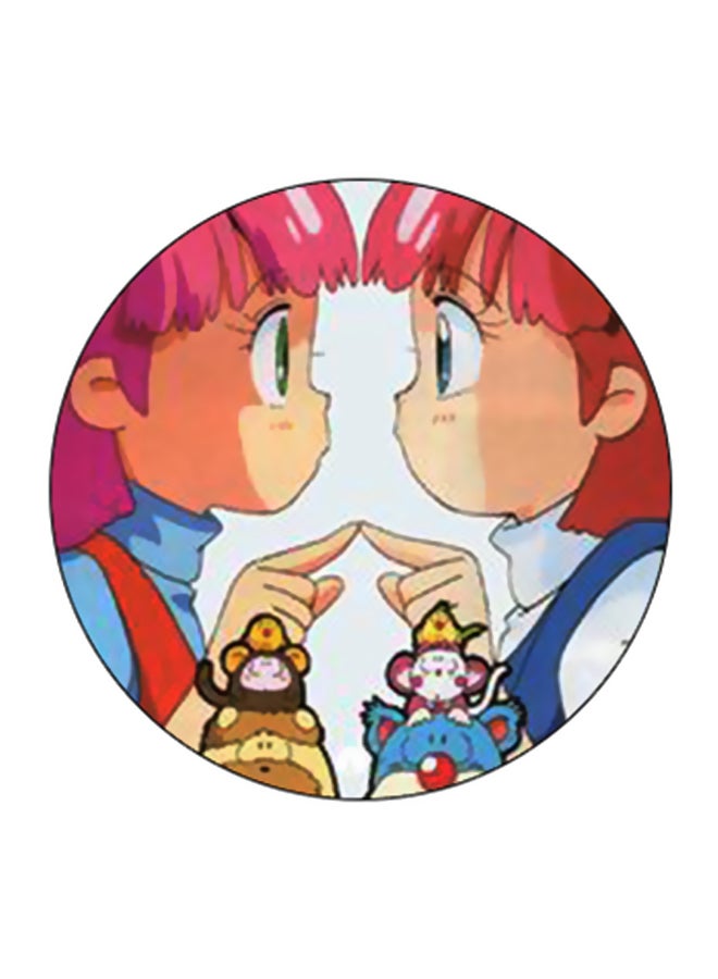BP Cartoon Printed Pop Socket Phone Holder Red/White/Beige - Image 2