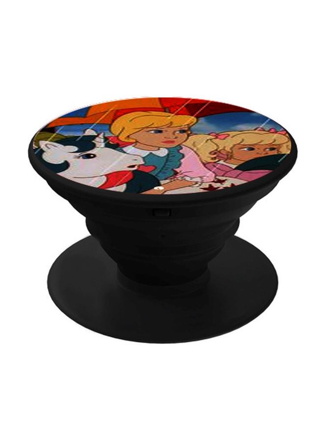 BP Cartoon Printed Pop Socket Phone Holder Blue/Yellow/Brown - Image 1