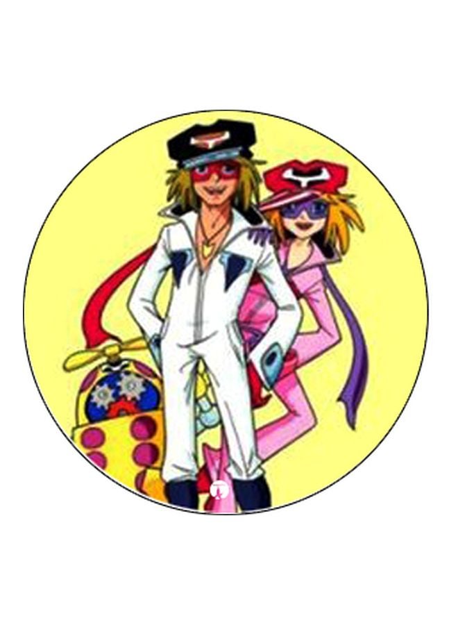 BP Anime Printed Pop Socket Phone Holder Yellow/White/Pink - Image 2