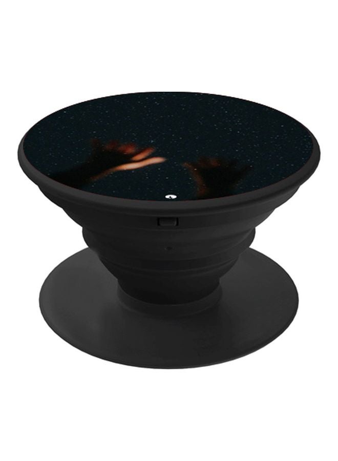 BP Night Sky Printed Pop Socket Phone Holder Black/Blue/Brown - Image 1