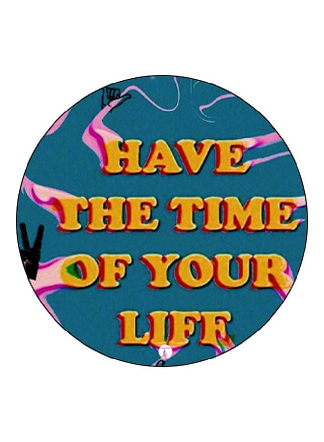 BP Have The Time Of Your Life Printed Pop Socket Phone Holder Black/Blue/Yellow - Image 2