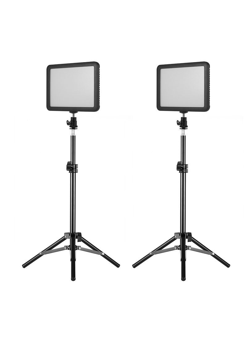 ANDOER 2-Piece Photography LED Light Panel With Tripod Stand Black - Image 5