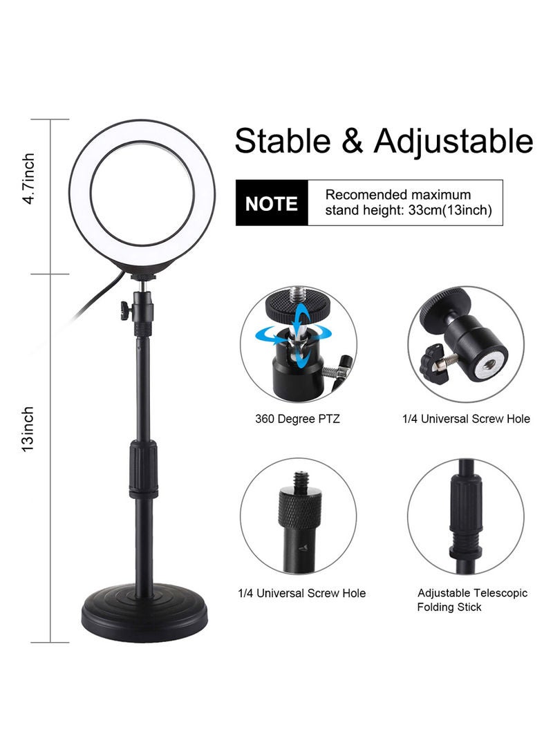 Puluz PKT3046 LED Ring Light With Flexible Mobile Tripod Multicolor - Image 3