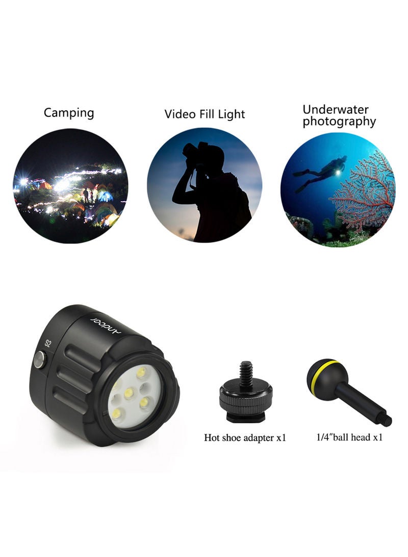 ANDOER SL-18 Professional Diving Waterproof Fill-in Light LED Black - Image 2