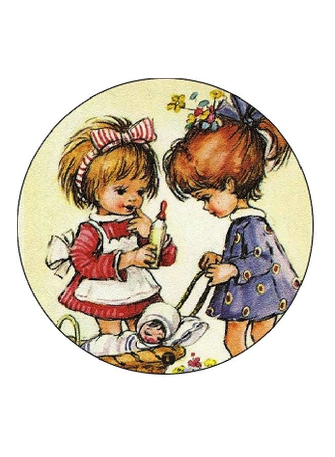 BP Cartoon Girls Printed Pop Socket Phone Holder Green/Brown/Black - Image 2