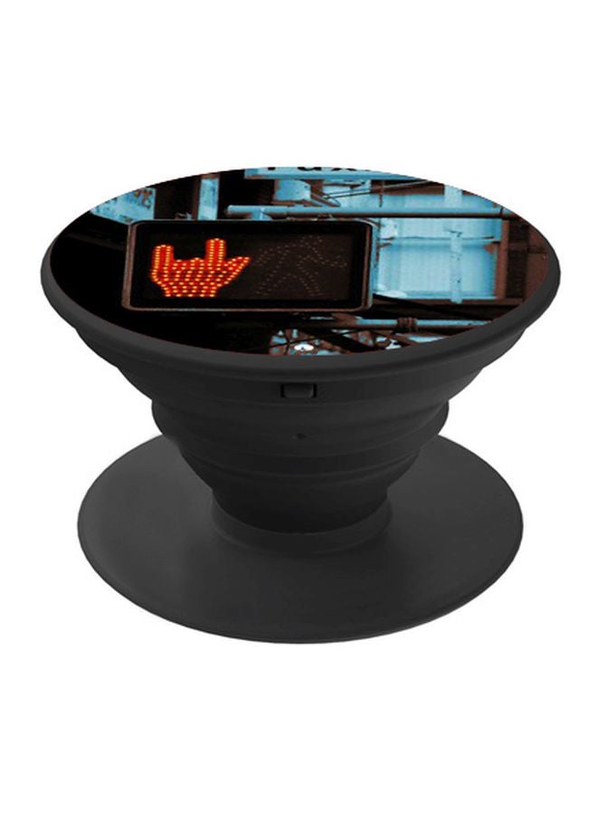 BP Sign Printed Pop Socket Phone Holder Blue/Orange/Black - Image 1