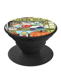 BP Cartoon Fox Printed Pop Socket Phone Holder Green/White/Black  - Image 1