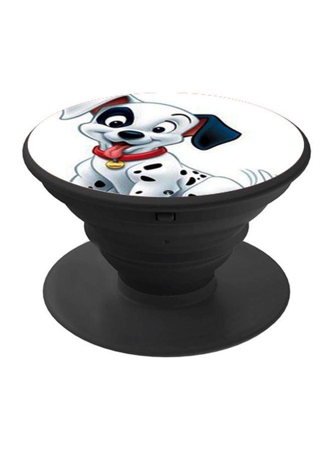 BP Cute Dog Printed Pop Socket Phone Holder Black/White - Image 1