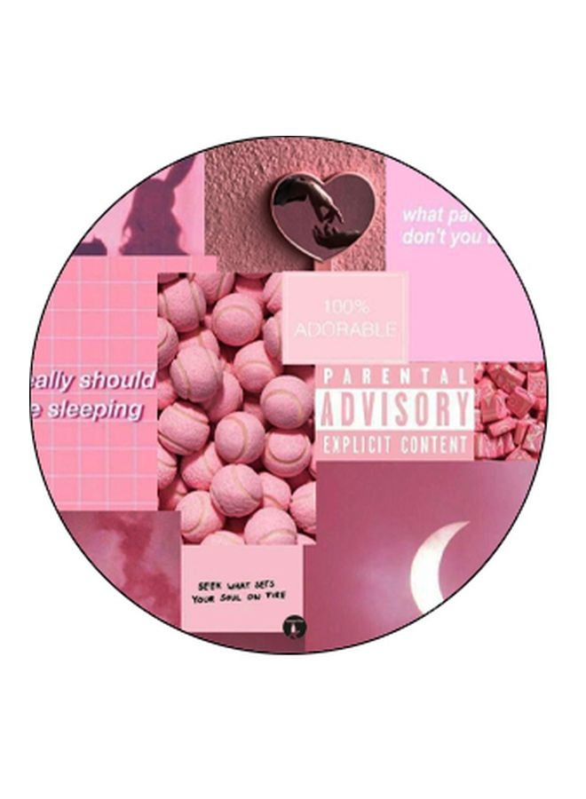 BP Quote Printed Pop Socket Phone Holder Pink/White/Black - Image 2