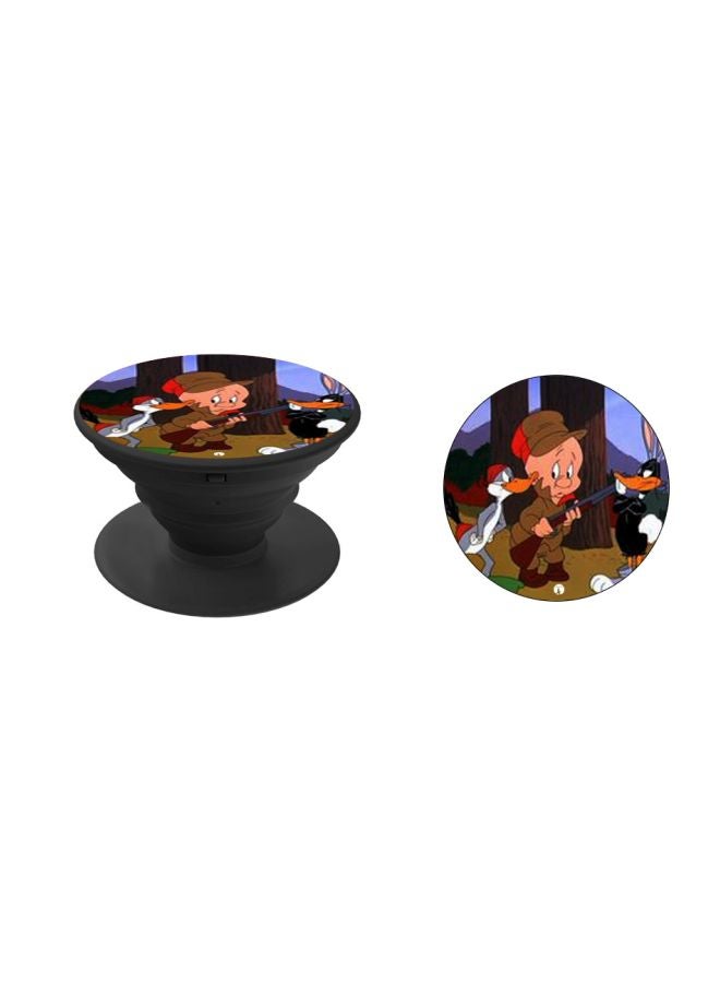 BP Cartoon Characters Printed Pop Socket Phone Holder Brown/Grey/Black - Image 2