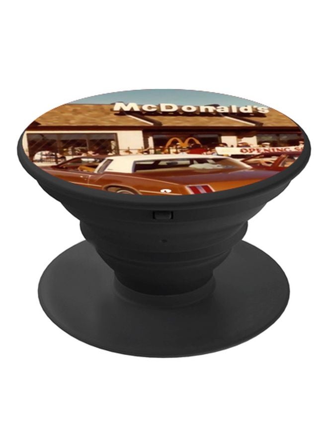 BP Mcdonald's Printed Pop Socket Phone Holder Brown/White - Image 1