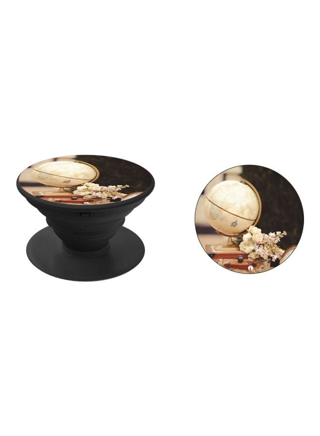 BP Floral Printed Pop Socket Phone Holder Beige/Black/Brown - Image 2