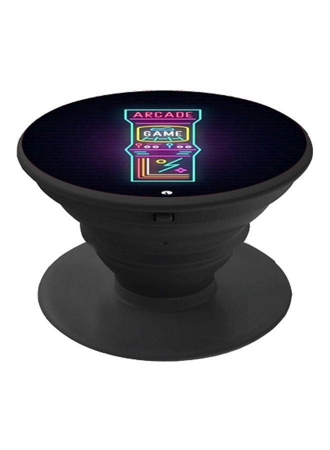 BP Arcade Printed Pop Socket Phone Holder Black/Pink/Blue - Image 1