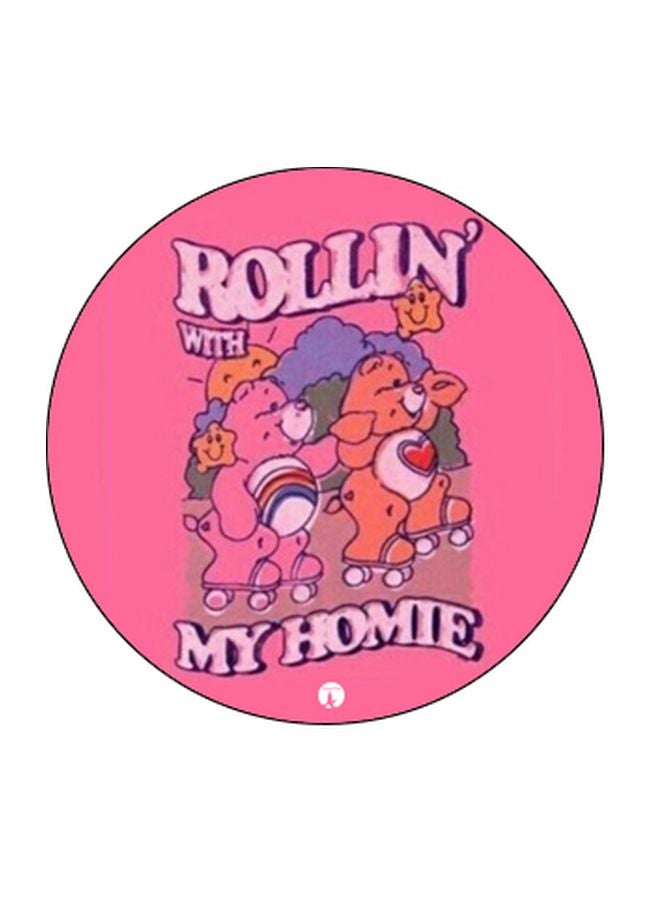 BP Bears Rolling Printed Pop Socket Phone Holder Pink/Orange/Blue - Image 2
