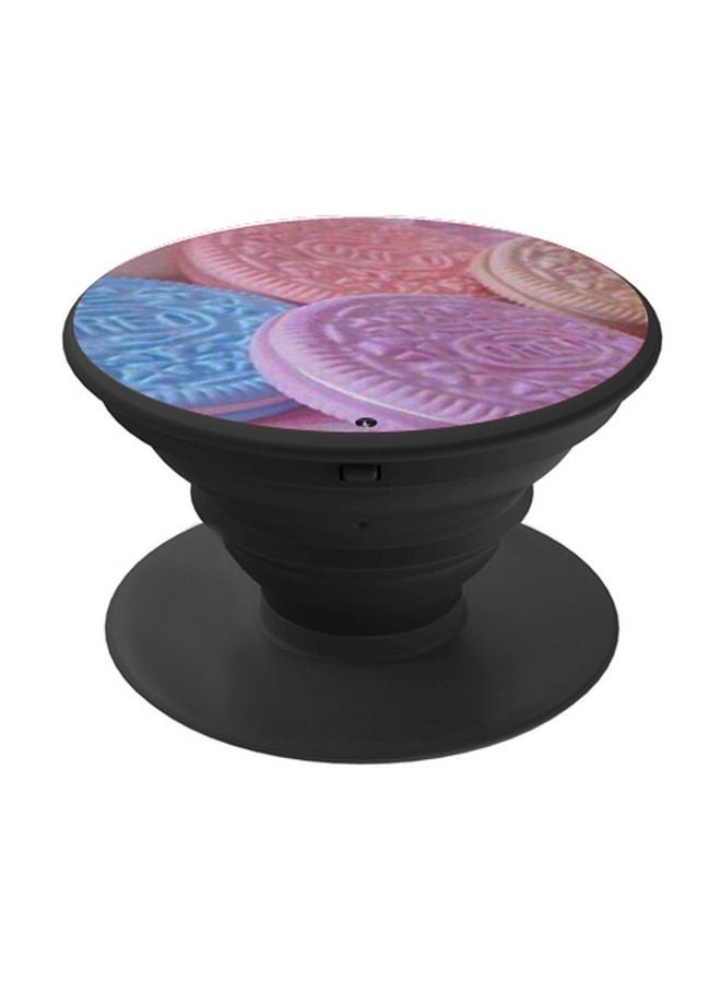 BP Biscuits Printed Pop Socket Phone Holder Purple/Blue/Pink - Image 1