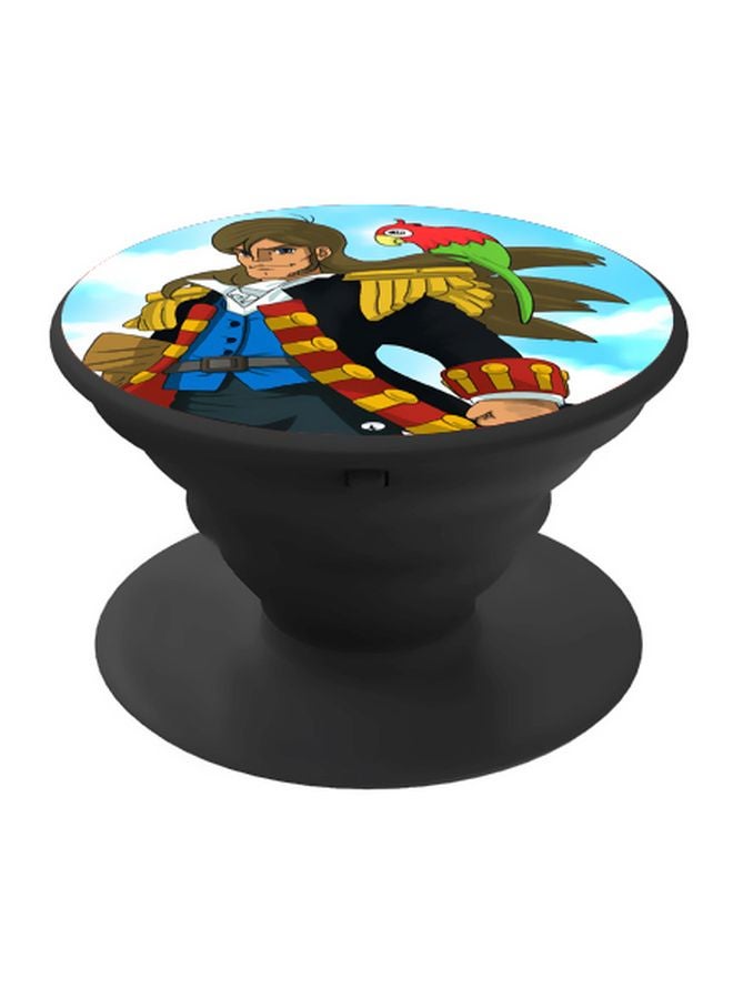 BP Cartoon Character Printed Pop Socket Phone Holder Black/Yellow/Blue - Image 1