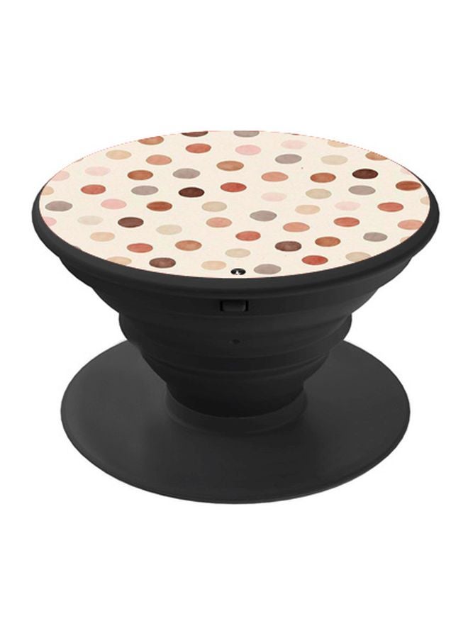 بي بي حامل هاتف منبثق مزين بطبعة بيج/بني/رمادي - Image 1