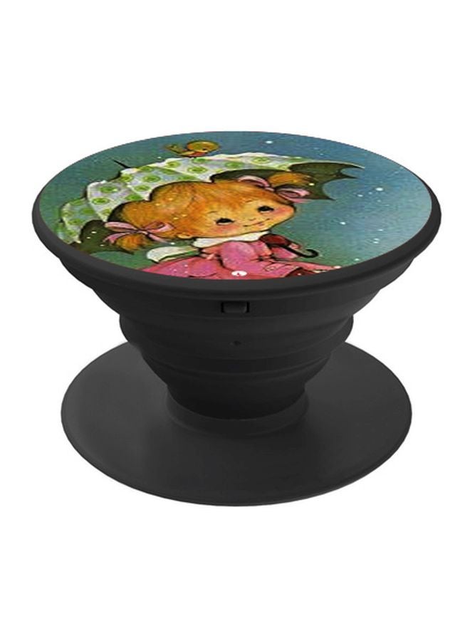 BP Girl Printed Pop Socket Phone Holder Blue/Pink/Black - Image 1