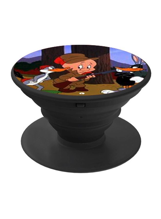 BP Cartoon Characters Printed Pop Socket Phone Holder Brown/Grey/Black - Image 1