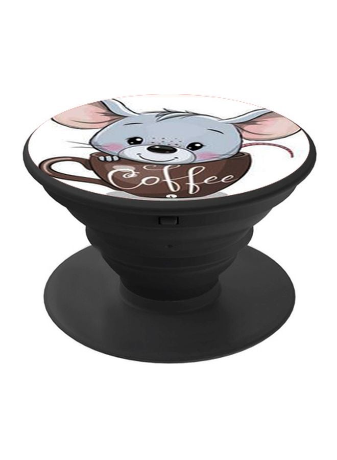 بي بي حامل هاتف بوب سوكيت بطبعة فأر في كأس رمادي / بني - Image 1