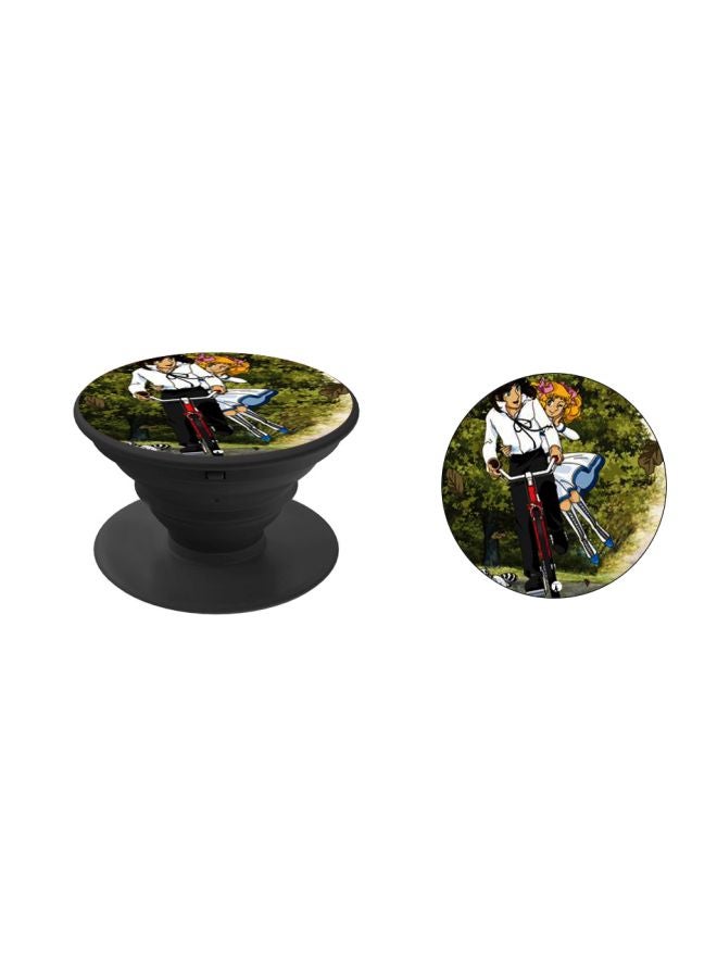 بي بي حامل هاتف على شكل مقبض أصابع منبثق بطبعة رسومات كرتونية متعدد الألوان - Image 2