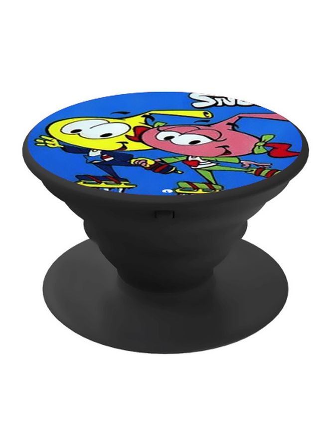 BP Cartoon Printed Pop Socket Phone Holder Blue/Yellow/Pink - Image 1