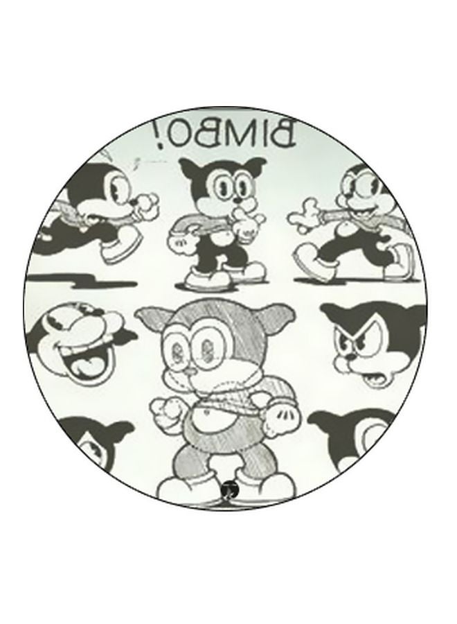 BP Cartoon Printed Pop Socket Phone Holder Black/White/Grey - Image 2