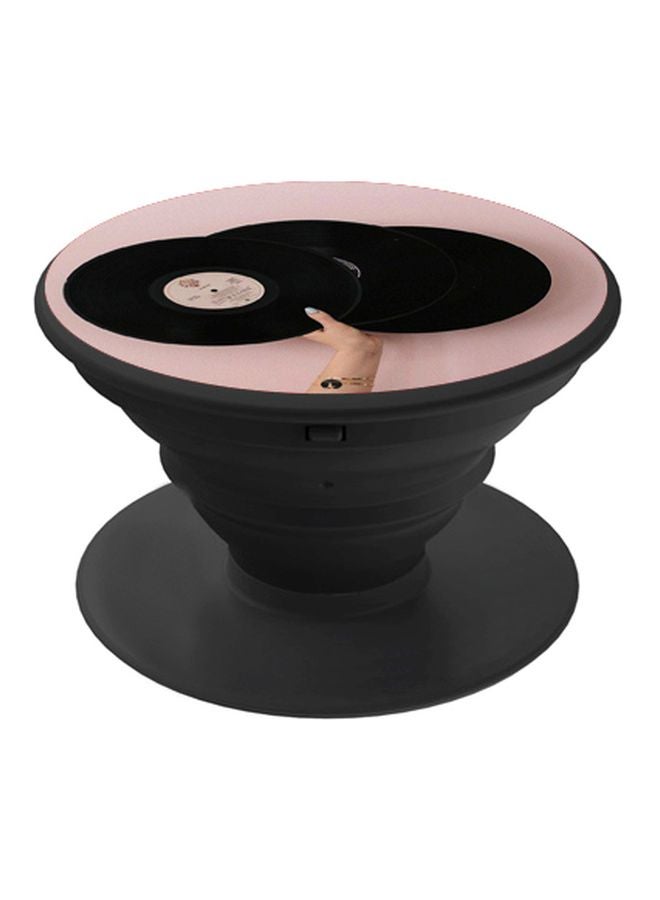 BP Recorder Printed Pop Socket Phone Holder Pink/Black - Image 1